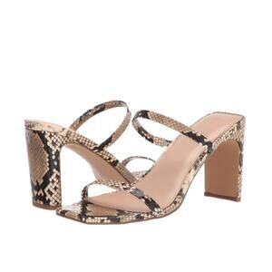 The Drop Avery Women's Size 8 Square Toe Two Strap High Heeled Sandal